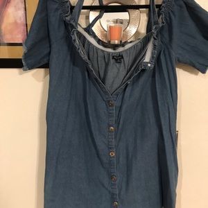 Off the shoulder Jean dress